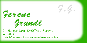 ferenc grundl business card